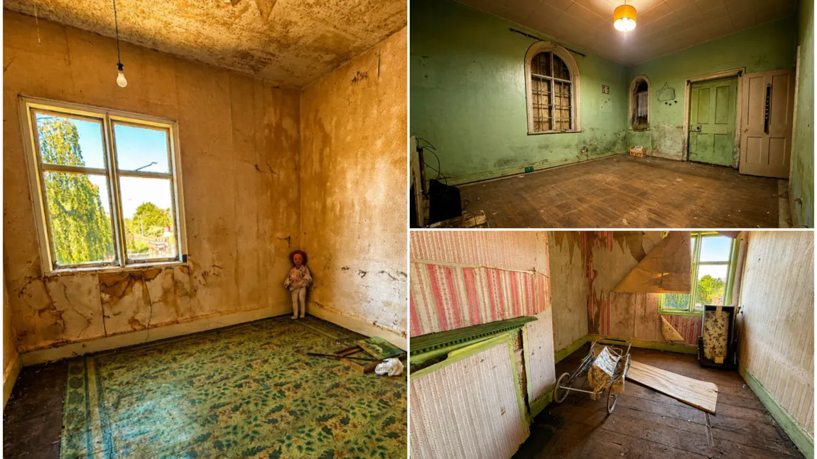O casă asemănătoare celor din filmele de groază se vinde cu 88.000 de euro. Imagini din interior