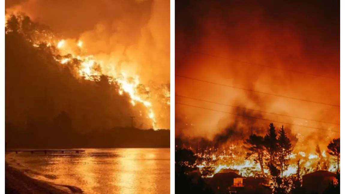 Incendiu puternic pe o insulă, în Croația. Pompierii se luptă de zile întregi cu flăcările, sute de persoane au fost evacuate