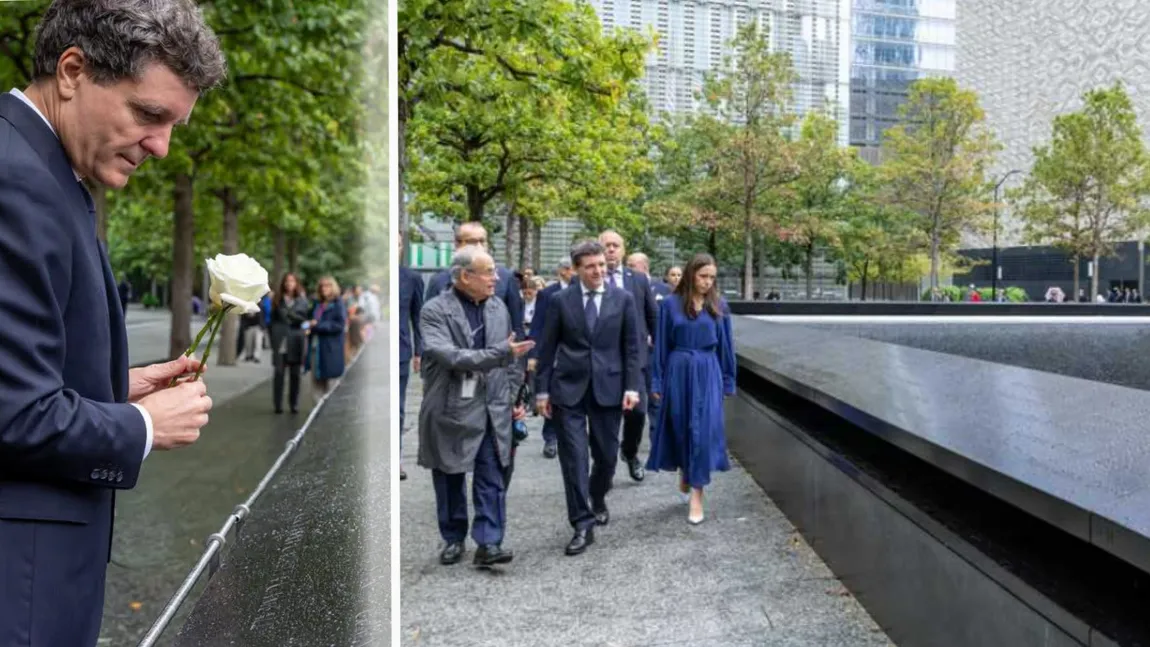 Nicușor Dan și Mirabela Grădinaru, la Memorialul 9/11 din New York. Omagiu adus victimelor atentatelor