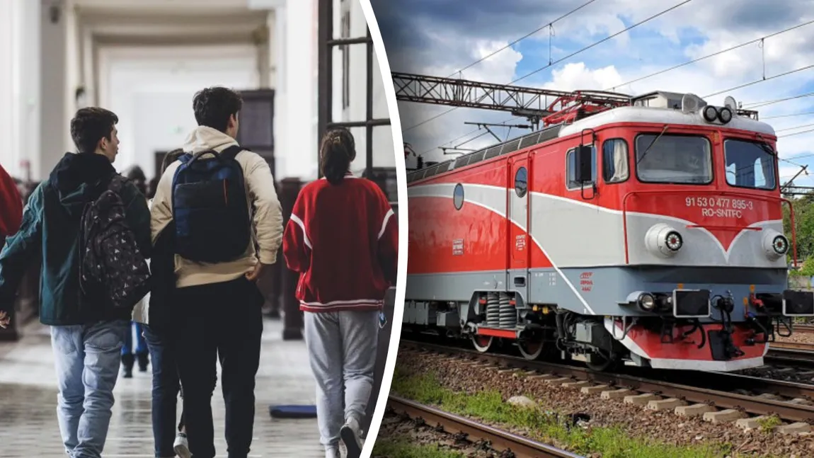 Transport gratuit cu trenul pentru elevi în anul școlar 2026 - 2027. Ce acte sunt necesare și ce se schimbă de la 1 octombrie