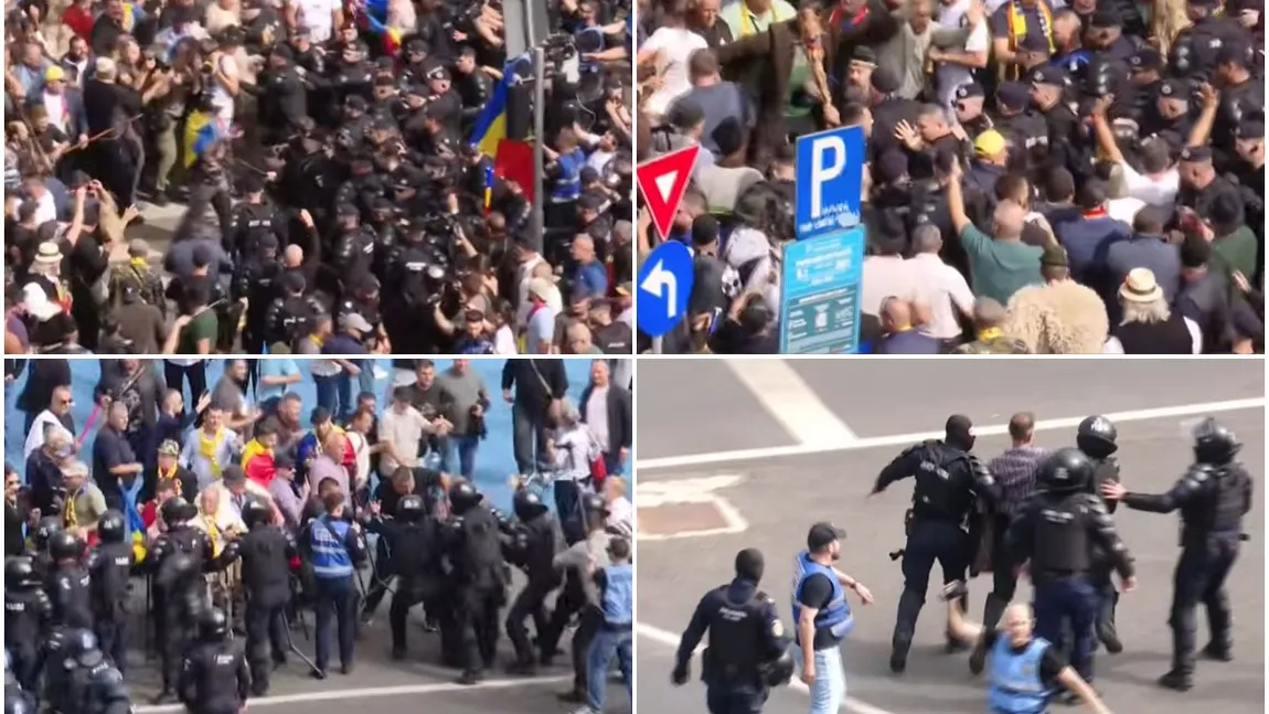 VIDEO - Violențe la protestul fermierilor din Piața Victoriei. Jandarmii au folosit gaze lacrimogene