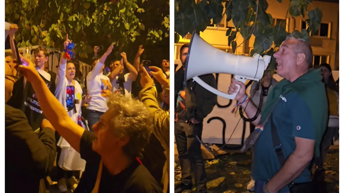 Protest modest la Arestul Central. Jandarmeria a dat deja amenzi de peste 100.000 de lei pentru fanii mai pătimaşi ai lui Călin Georgescu