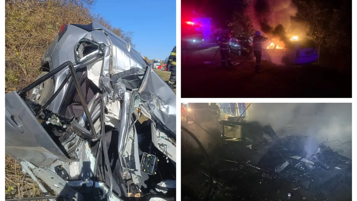 Accidente cumplite la sfârşitul săptămânii: Un mort şi trei răniţi la Vaslui, rulotă arsă la Bârlad, maşină incendiată de vecini la Suceava