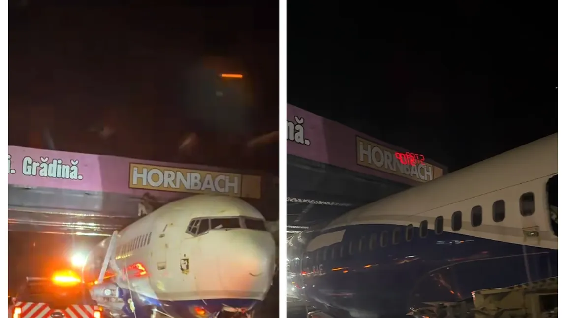Imagini uluitoare, avion blocat sub un pod de lângă Bucureşti VIDEO