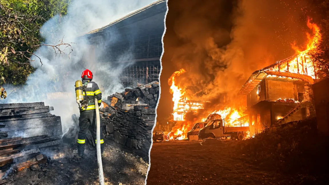 Un nou incendiu devastator la Mănăstirea Bisericani. Imagini şocante, se bănuieşte că a fost o mână criminală FOTO şi VIDEO