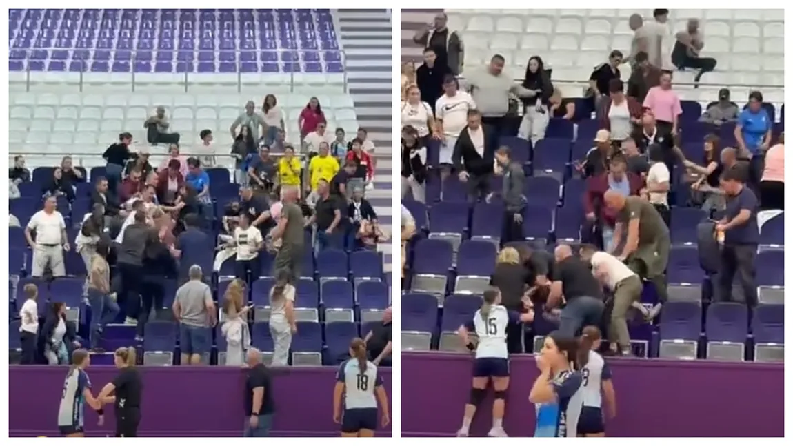 Imagini șocante la Timișoara. Mai mulți părinții s-au luat la bătaie, după un meci de handbal