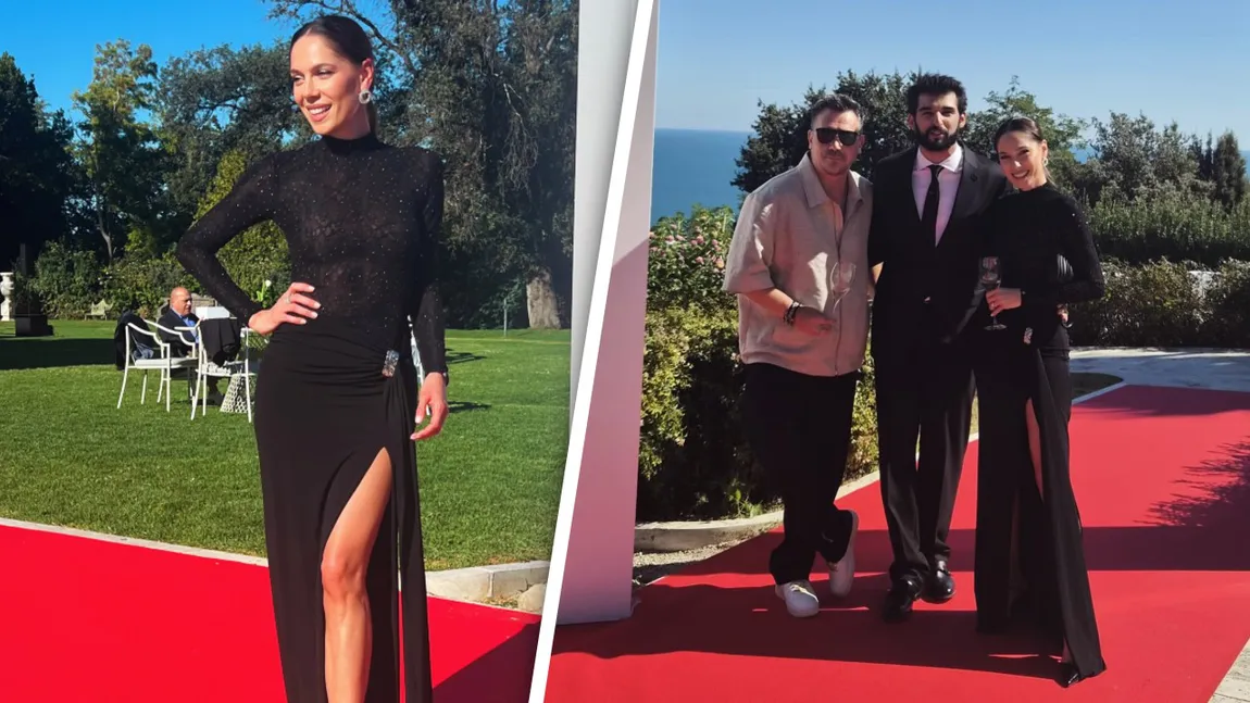 Irina Fodor a făcut senzație pe covorul roșu, în Italia. Vedeta a purtat o rochie neagră superbă