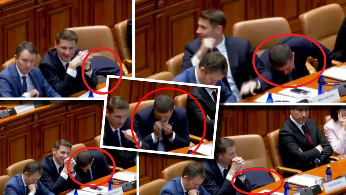 Scene uluitoare în Parlament! Radu Miruță freacă menta la propriu lângă Mircea Abrudean și Siegfried Mureșan. Fascinat de miros, se bagă sub masă, apoi își freacă mâinile