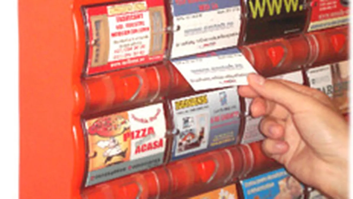 Carti de vizita? Nu, doar un alt suport pentru reclame