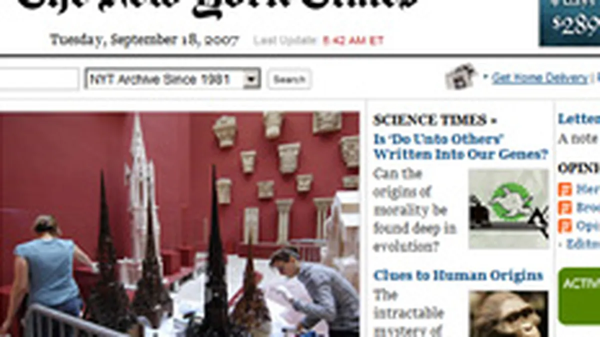 Articolele postate pe site-ul \The New York Times\ pot fi accesate gratuit