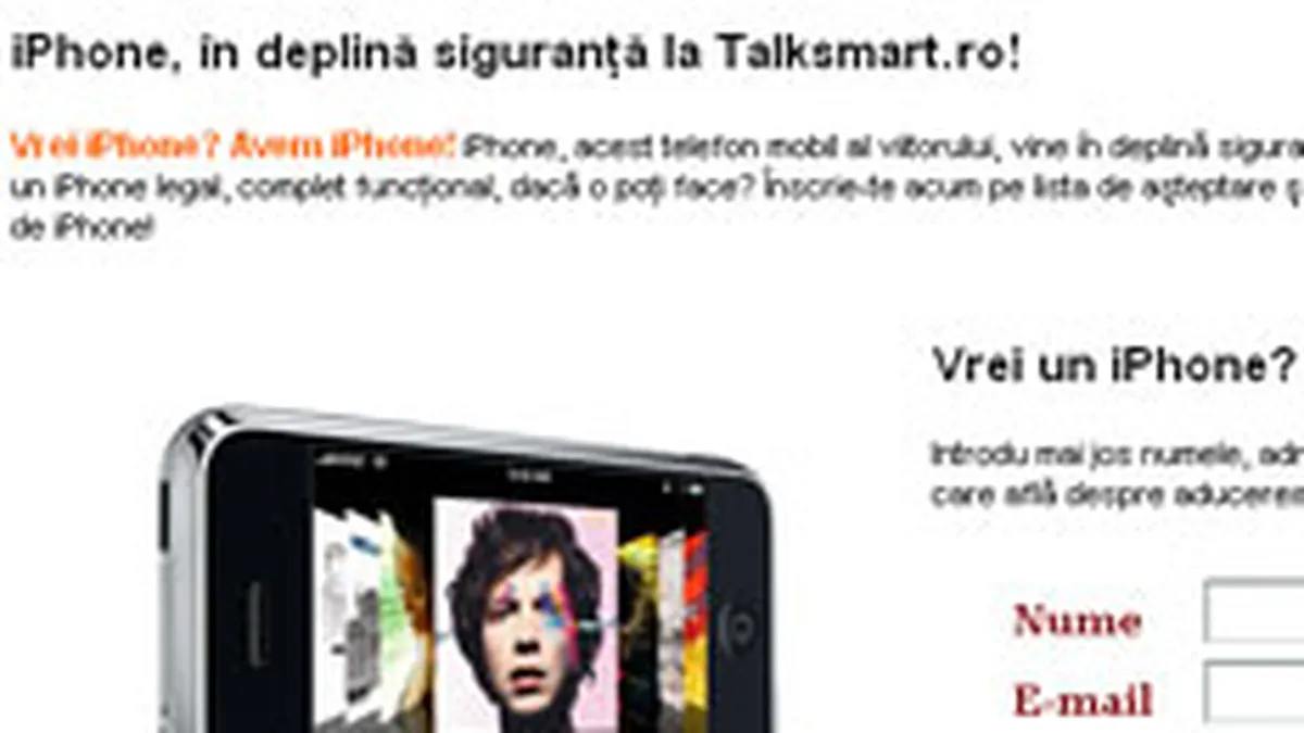 TalkSmart.ro, lansat cu 40.000 euro, include o lista de asteptare pentru iPhone