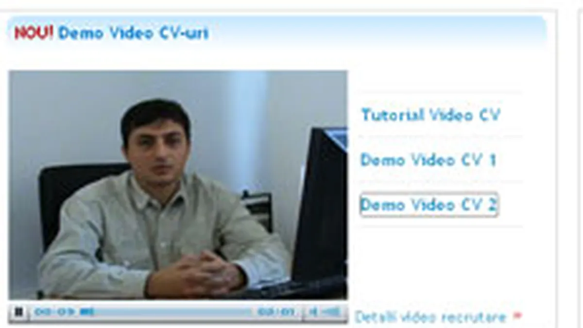 Un portal de recrutare online vrea sa atraga cateva zeci de video-CV-uri in 6 luni