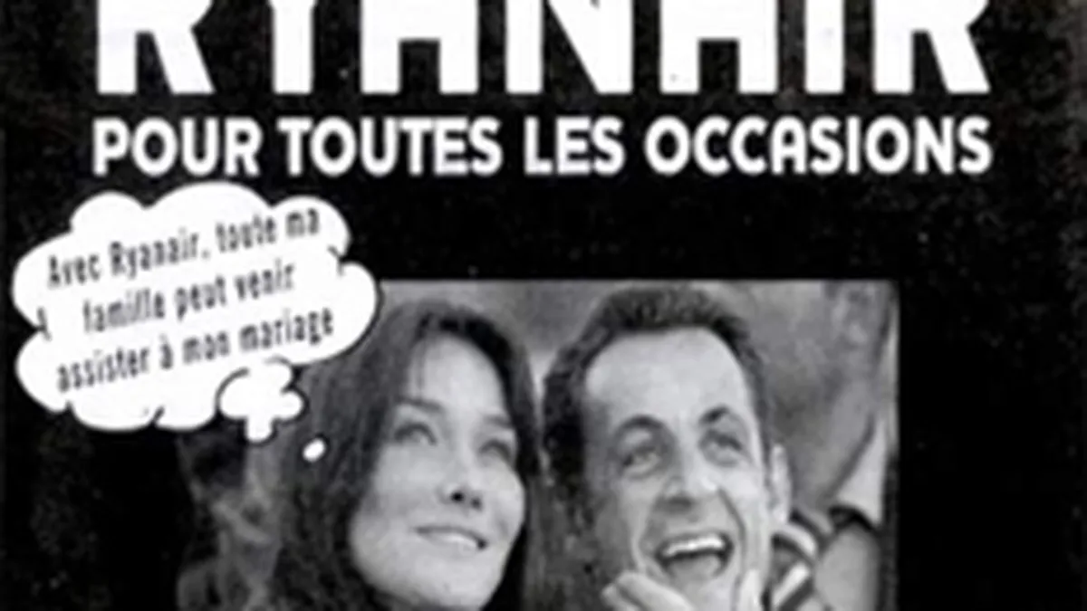 Sarkozy si Bruni cer daune de 500.001 euro, Ryanair le ofera 10.001 euro