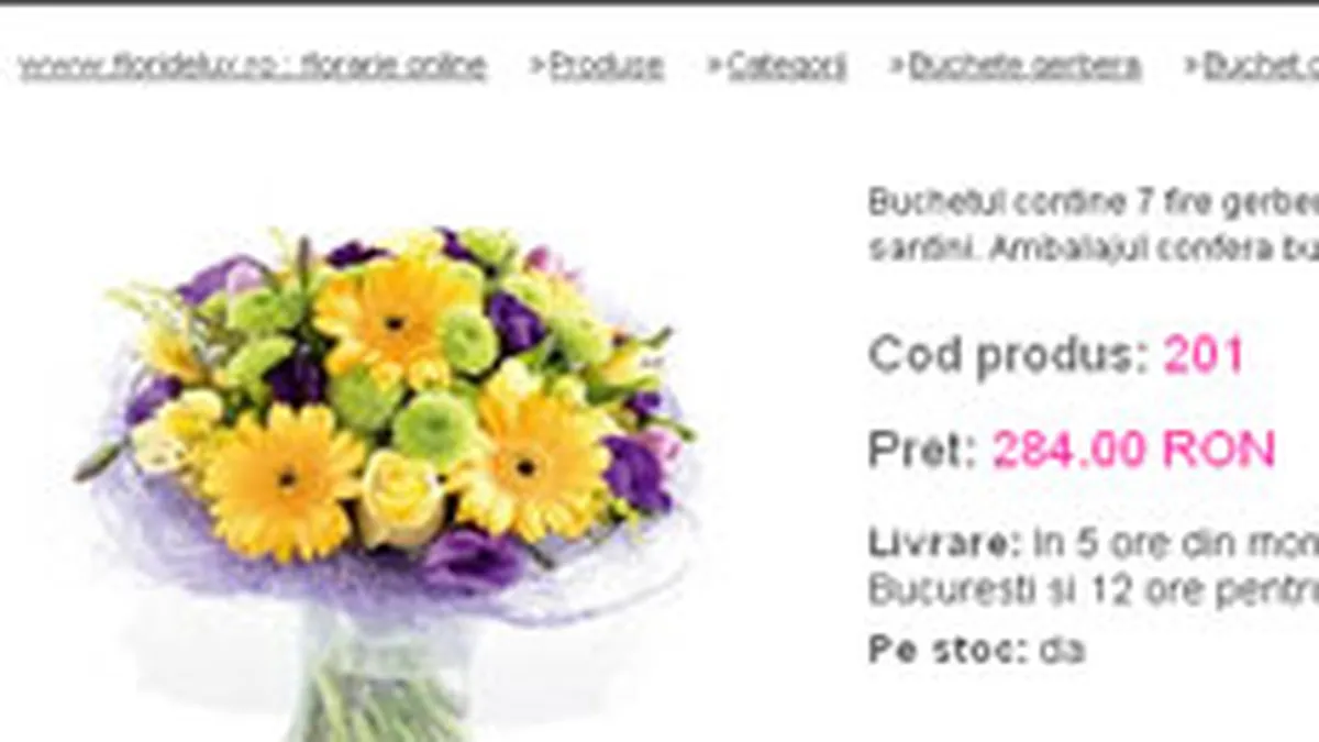 FloriDeLux.ro vrea sa vanda o parte din afacere pentru circa 250.000 euro