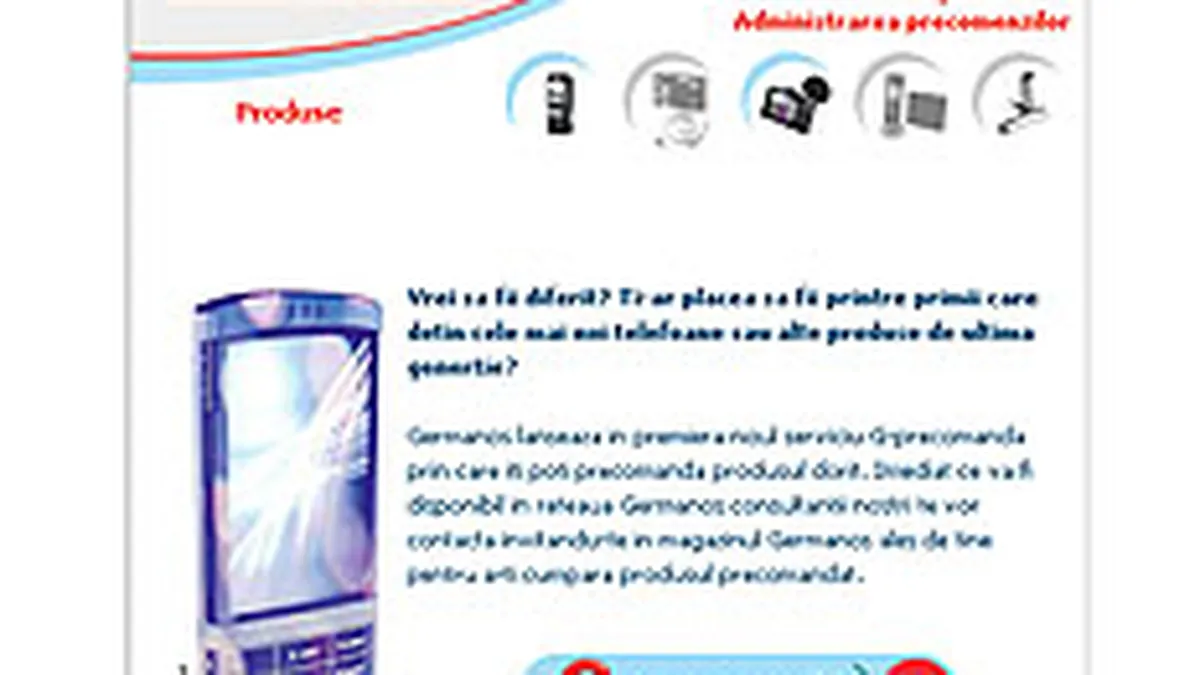 Germanos a lansat un serviciu online de precomanda