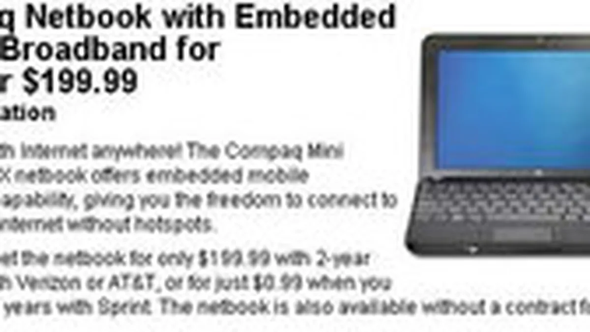 Cea mai agresiva subventie din industria telecom a SUA: Sprint ofera un netbook la 1 $, impreuna cu un abonament