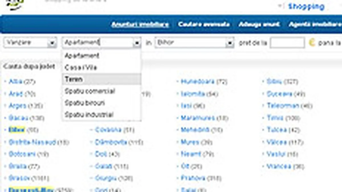 ShopMania.ro asteapta 7.000 de unici pe noua sectiune imobiliara, in sase luni