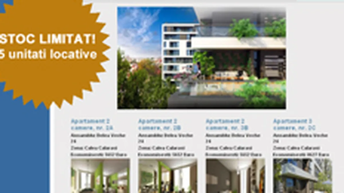 Investitie de 80.000 euro intr-un site care va prezenta oferta de locuinte noi