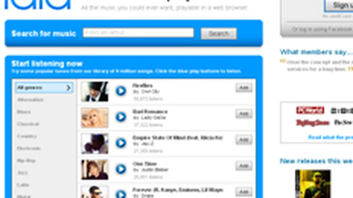 Apple a cumparat site-ul de muzica Lala