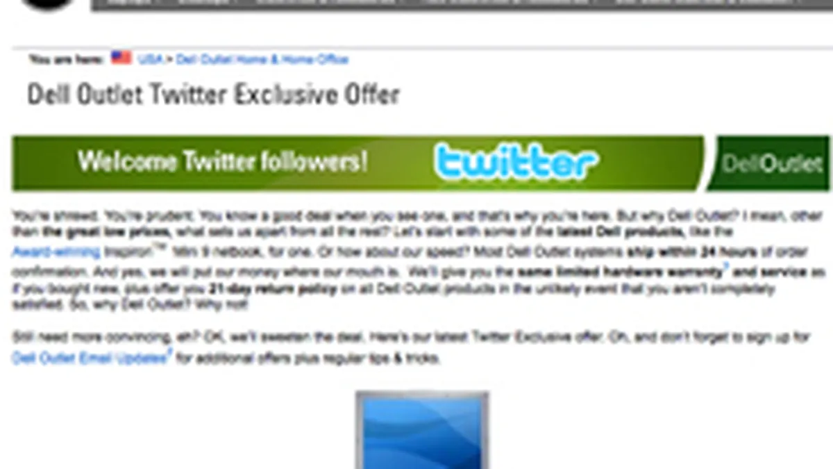 Dell: Vanzari de 6,5 mil. dolari prin promovarea pe Twitter
