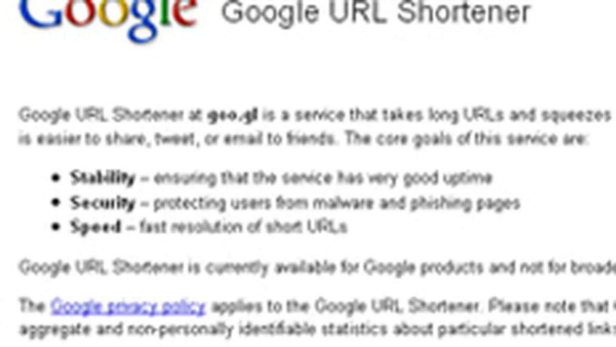 Google a lansat un serviciu care scurteaza adresele de Internet