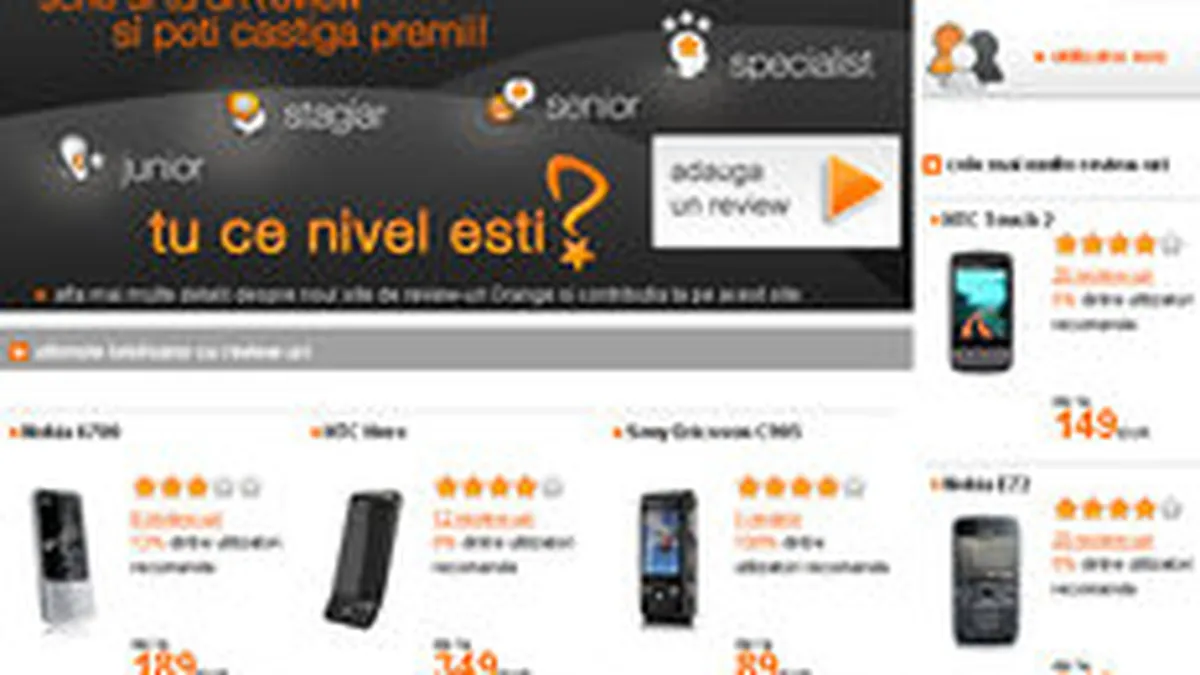 Orange Romania lanseaza o sectiune de review-uri pentru produsele din magazinul online