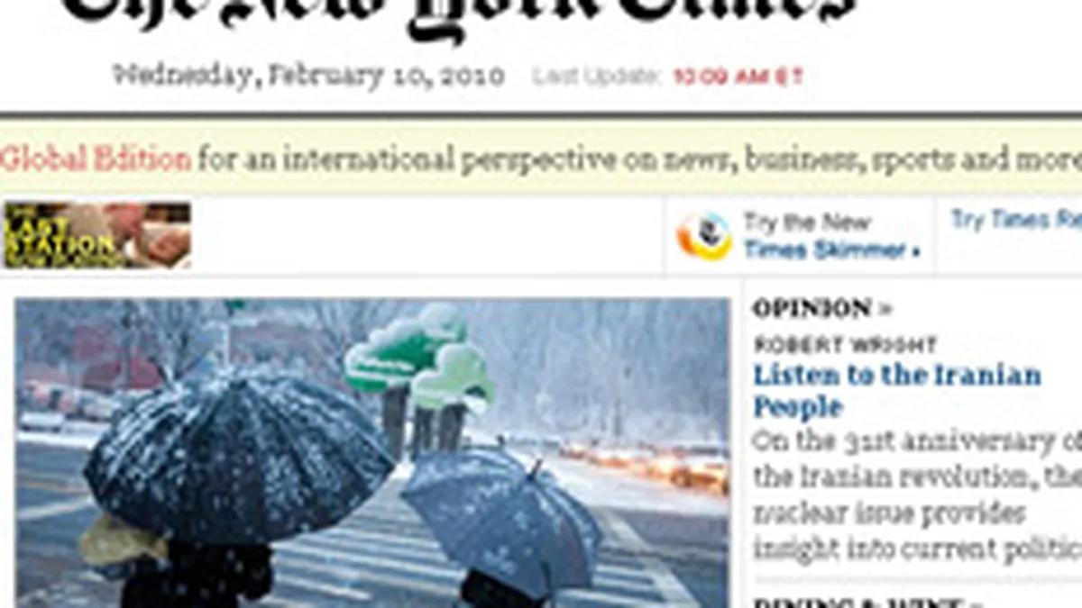 Profit triplu pentru New York Times in T4, pe fondul cresterii veniturilor din publicitatea online