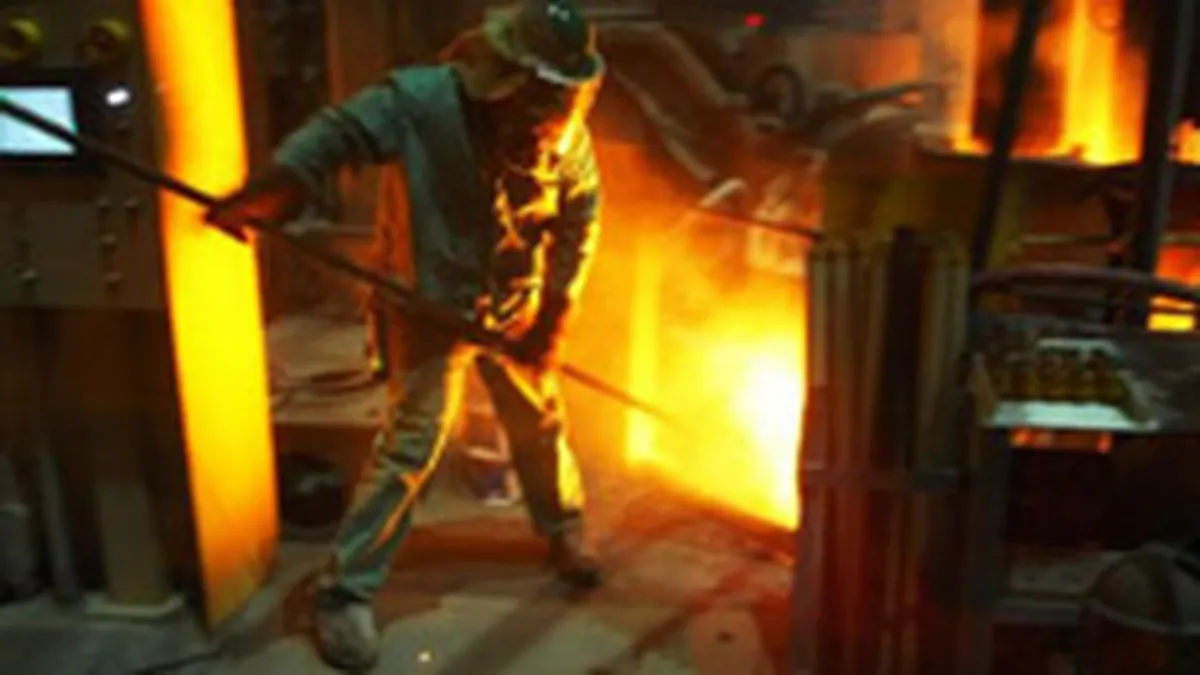 Productia de otel a Romaniei a crescut cu 86% in ianuarie