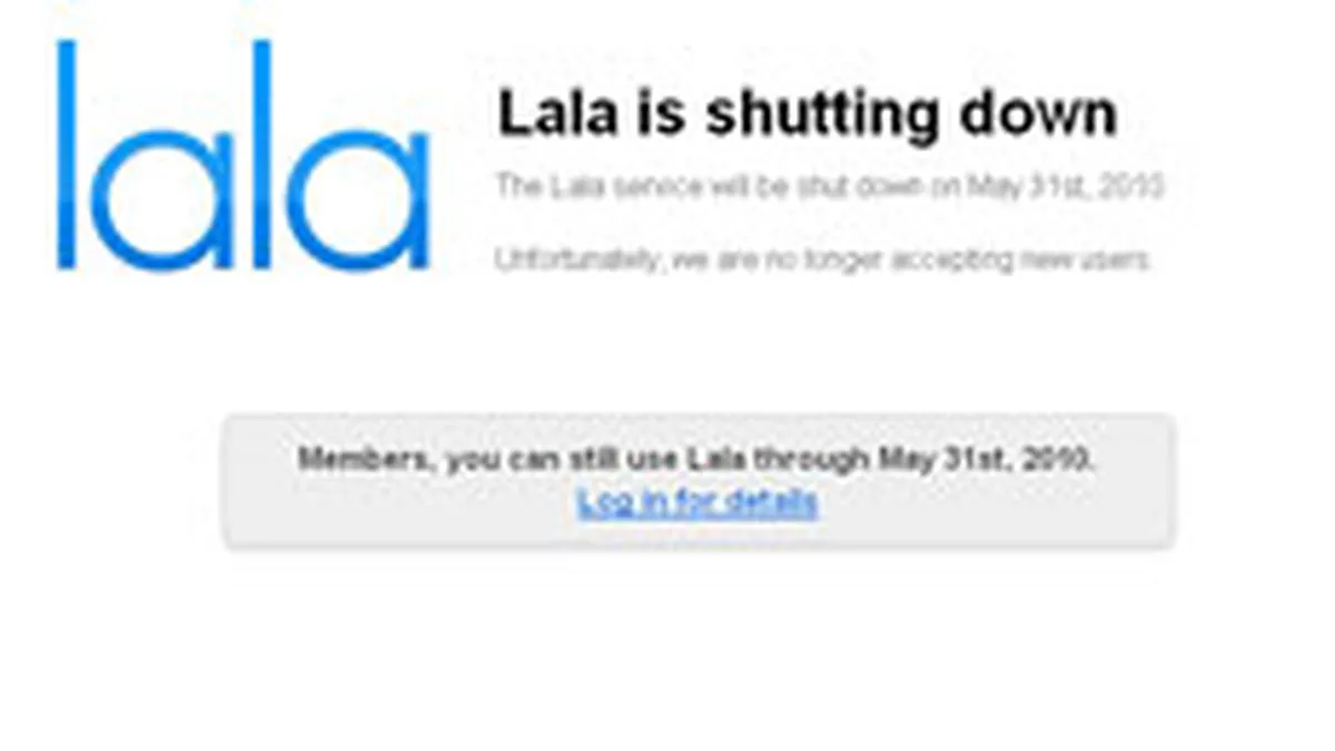 Apple inchide site-ul de muzica Lala la sfarsitul lunii