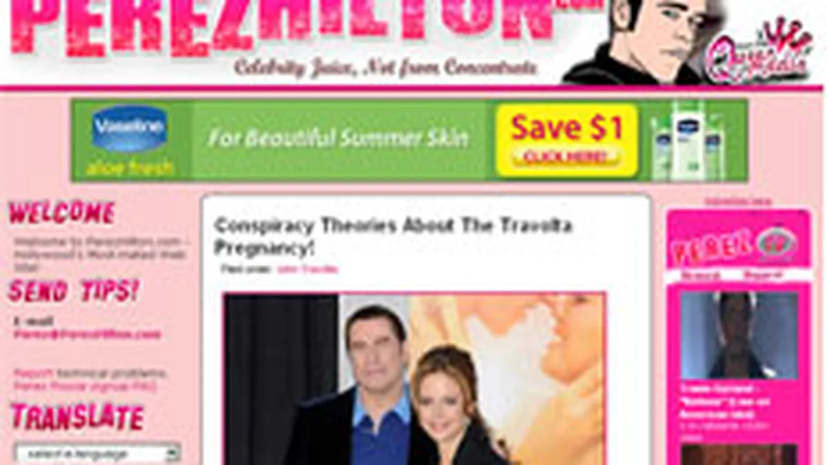 Perez Hilton a primit o oferta de 20 mil. dolari pentru a-si vinde blogul