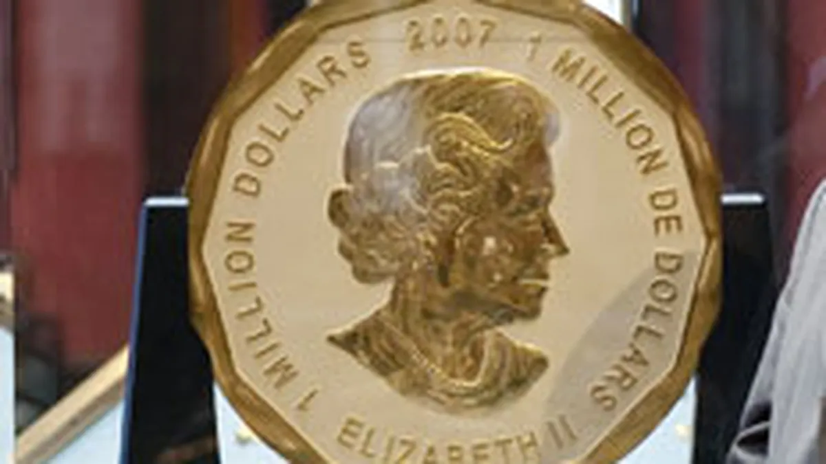 Cea mai mare moneda de aur din lume, de 1 mil. $ canadieni, scoasa la licitatie