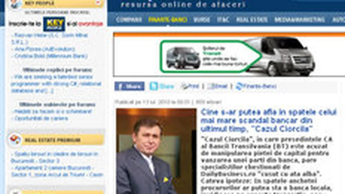 DailyBusiness.ro, in Top 5 cele mai active publicatii de pe domeniul bancar