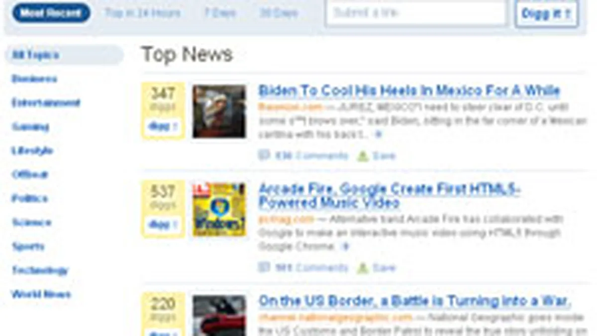 Reteaua sociala de stiri Digg, sabotata de proprii utilizatori