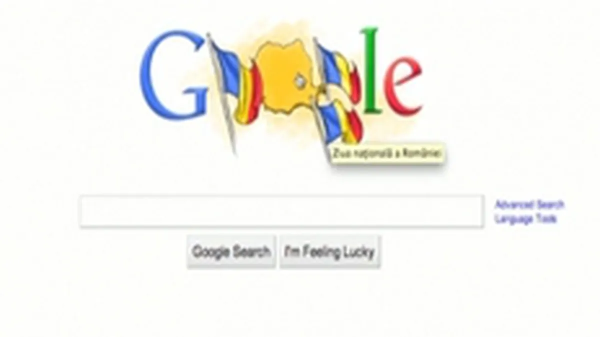 Google imbraca tricolorul, de Ziua Romaniei