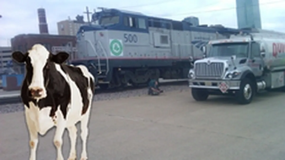 Un tren din SUA functioneaza cu grasime de vita