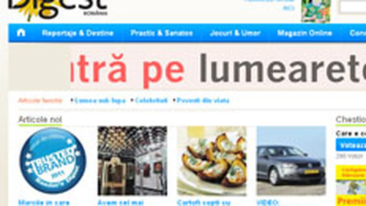 Site-ul Reader's Digest Romania, a intrat in portofoliul Thinkdigital