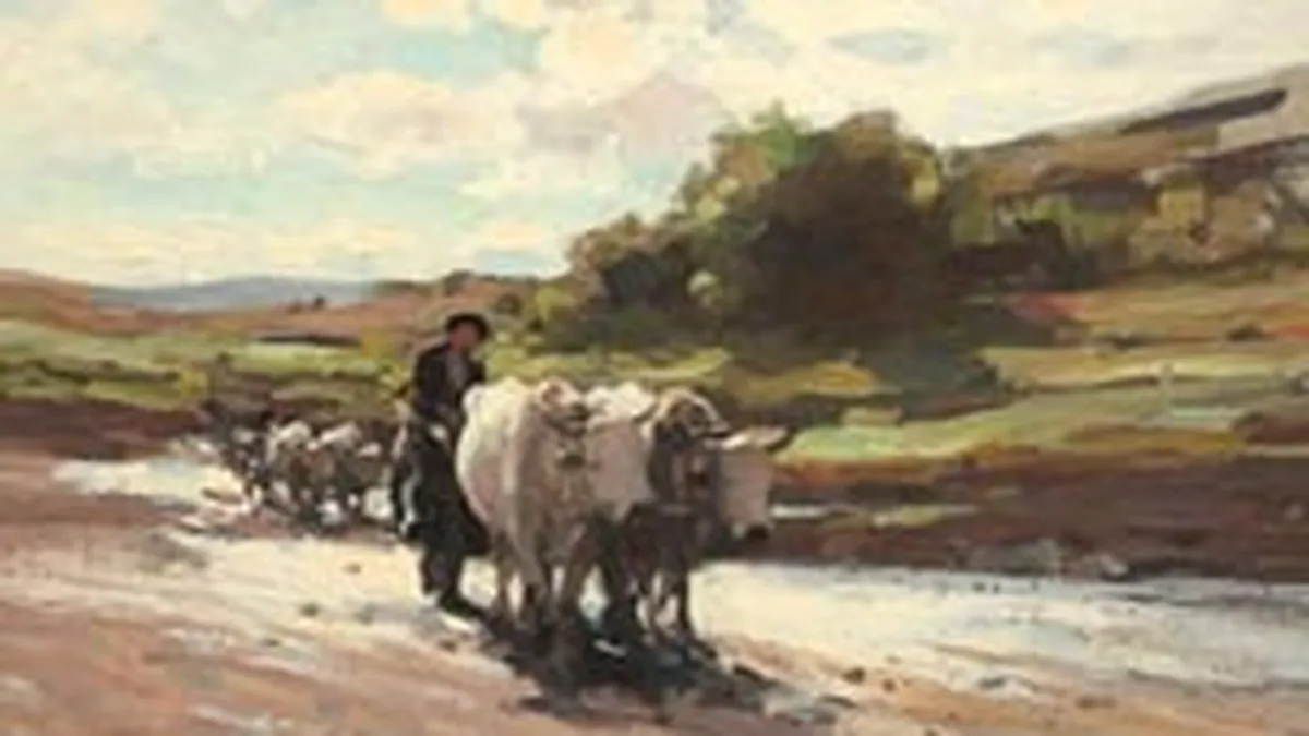 Tabloul Car cu boi de Grigorescu care a fost furat, evaluat la 175.000 euro. Valoarea sa creste de la o zi la alta