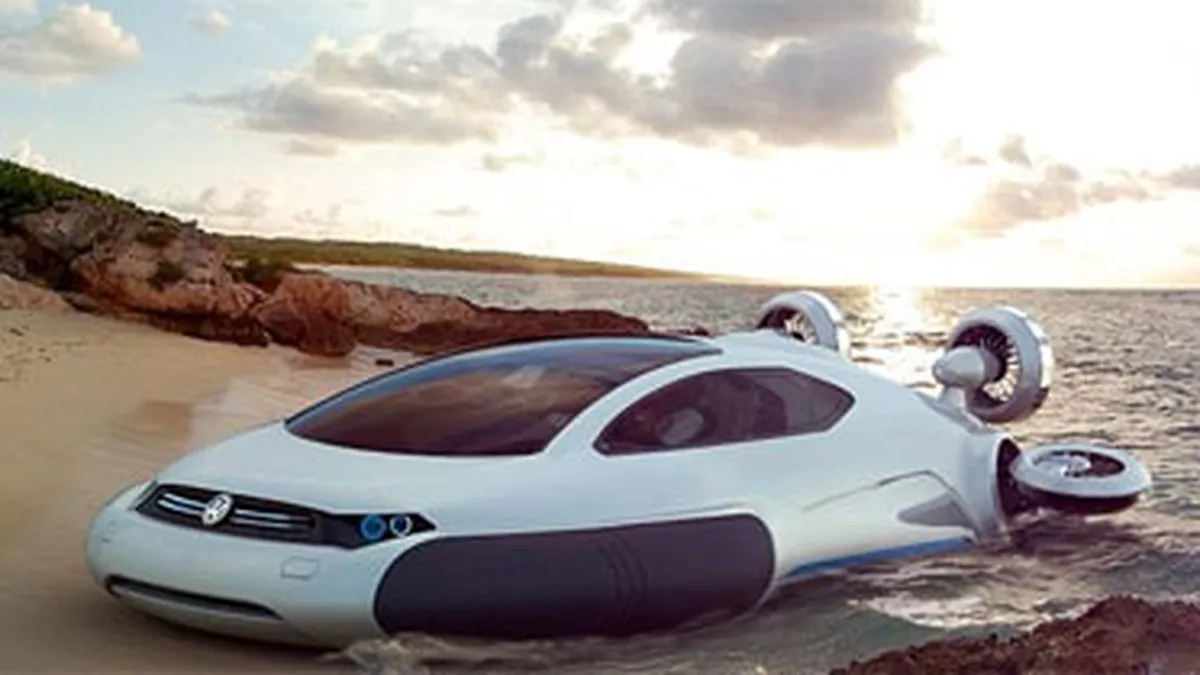 Cum arata masina viitorului: Autoturismul care poate sa mearga pe nisip si apa