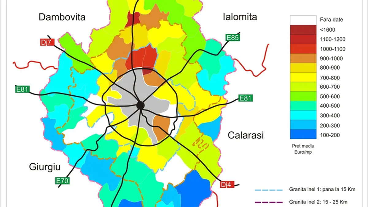 Cat mai costa casele din zonele limitrofe ale Capitalei