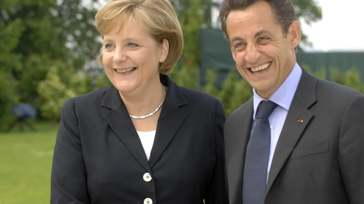 Noi discutii intre Sarkozy, Merkel si Trichet privind planul anti-criza