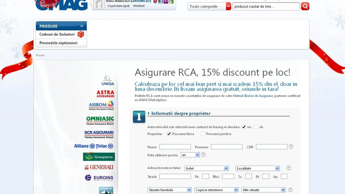 Emag ataca piata asigurarilor