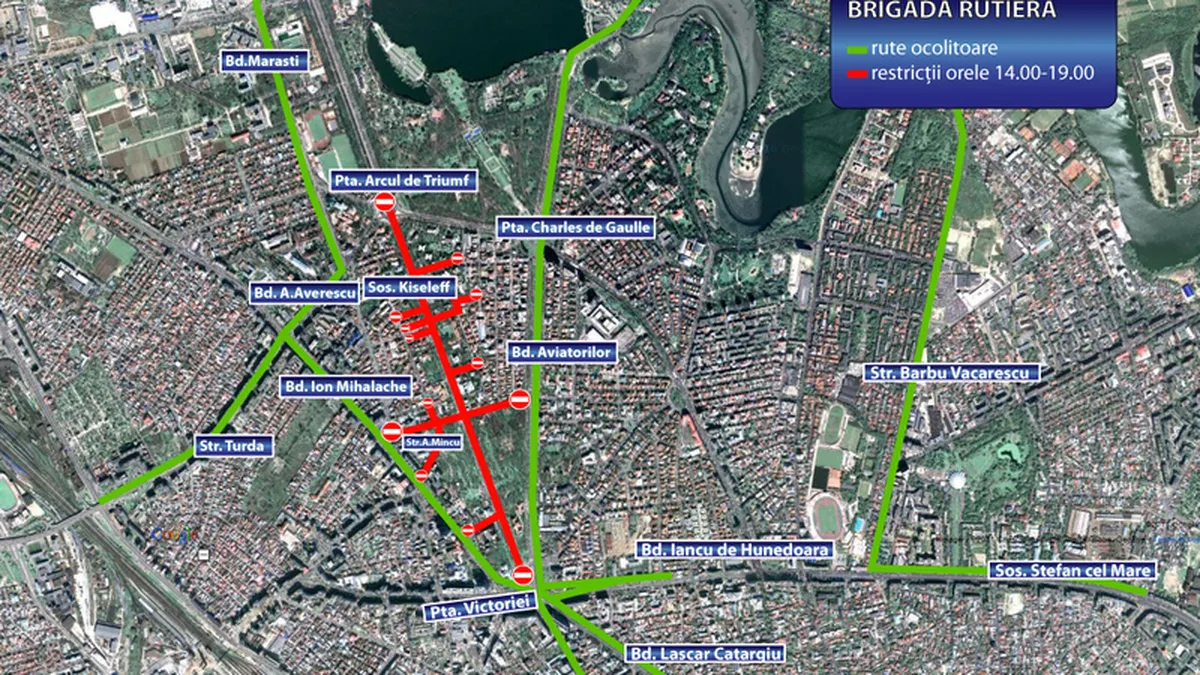 Vezi restrictiile rutiere cauzate de mitingul USL din Capitala