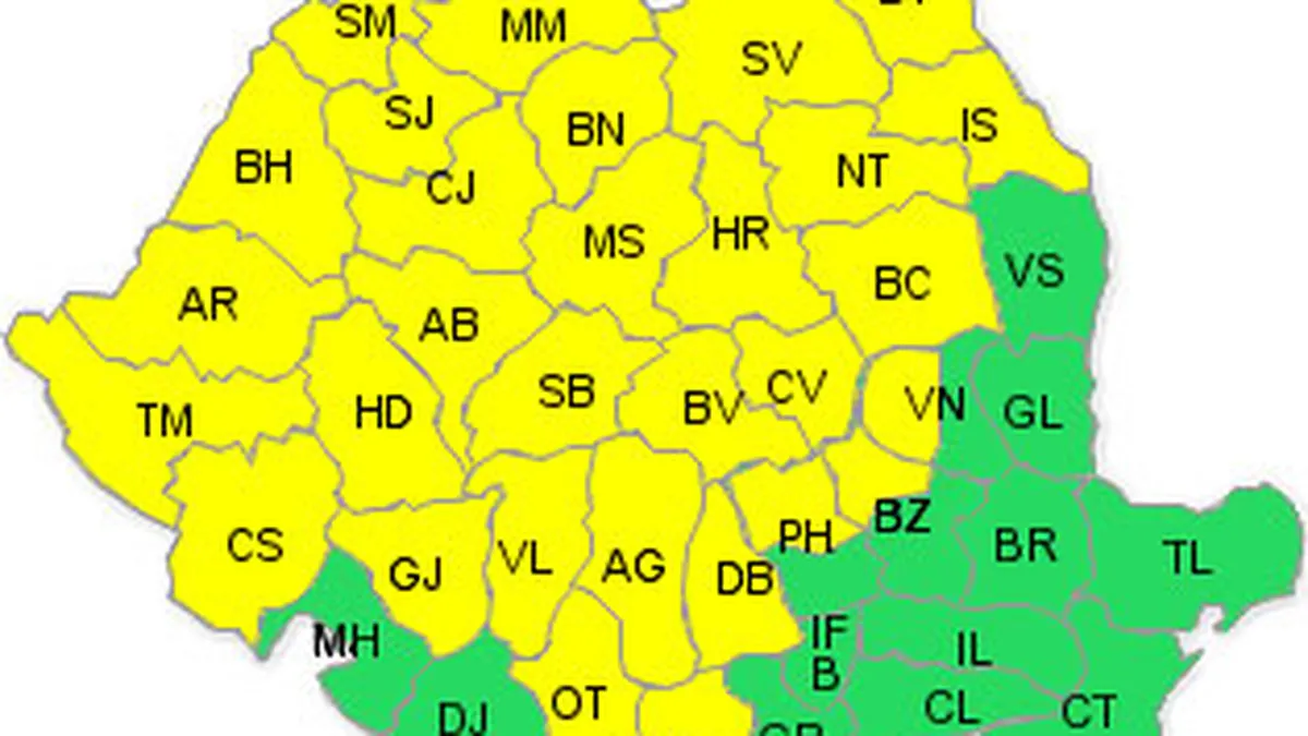 Cod Galben de vreme rece din aceasta noapte