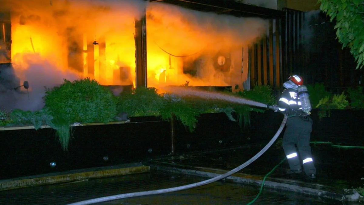 Restaurantul de lux Casa Di David a ars complet intr-un incendiu