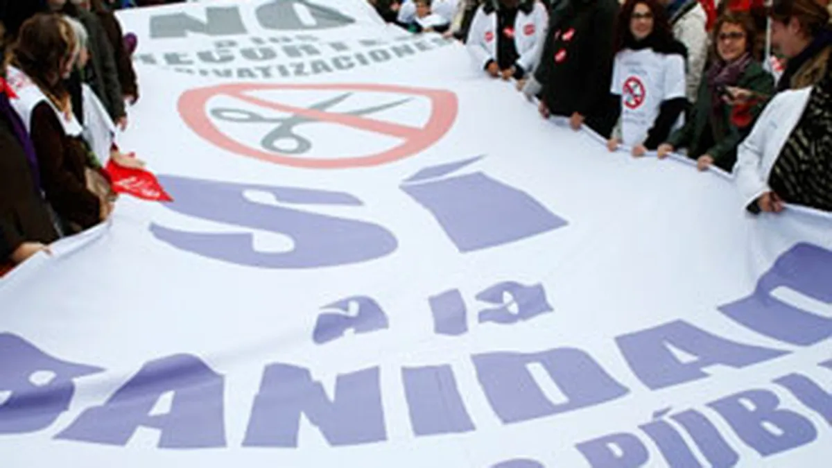 Proteste la Madrid impotriva impotriva privatizarilor partiale din spitale