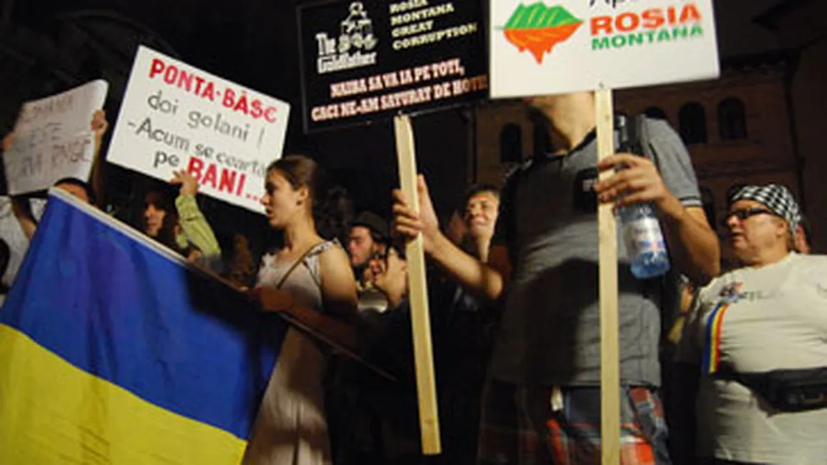 Rosia Montana: O noua manifestatie cu 2.000 de persoane in Bucuresti