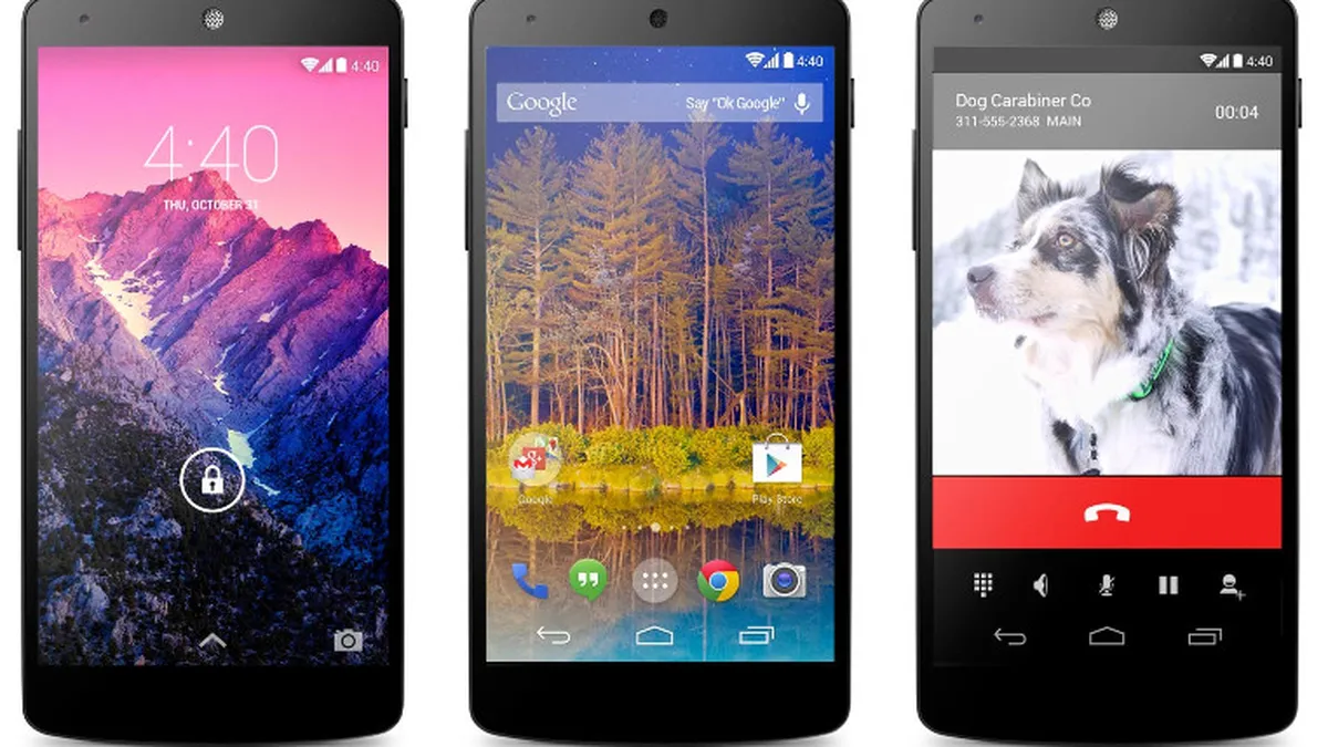 Google a lansat smartphone-ul Nexus 5 si Android KitKat
