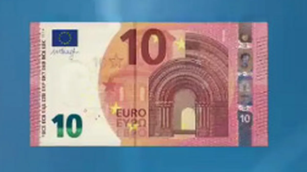 Noile bancnote de 10 euro vor intra in circulatie din 23 septembrie (Video)