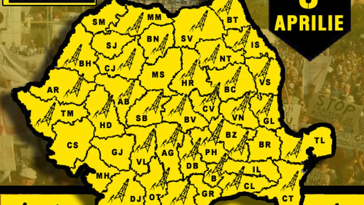 Proteste de amploare fata de fracturarea hidraulica in 60 de orase din tara