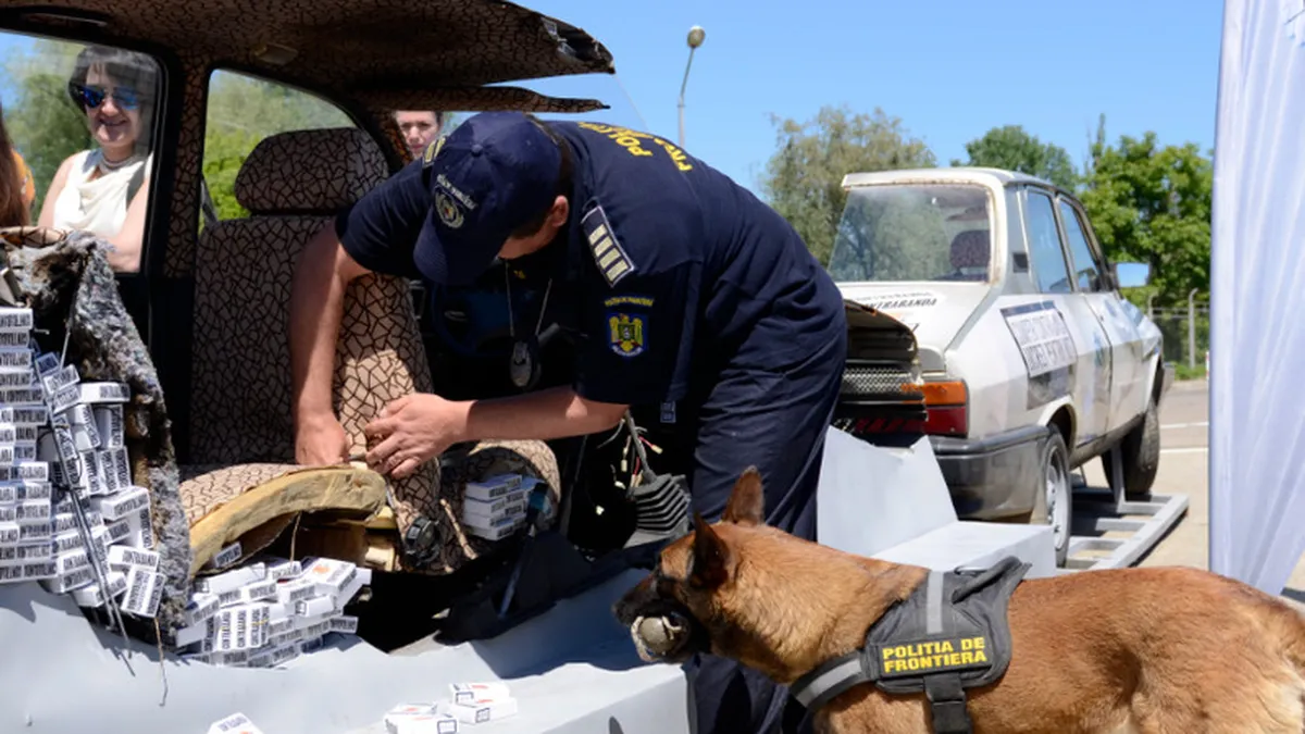 Cate echipe canine lupta impotriva contrabandei cu tigarete in vamile Romaniei